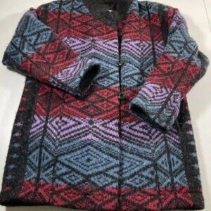 Hilda Ltd Sweater Women Cardigan S Wool Icelandic Iceland Aztec Nordic Fair Isle